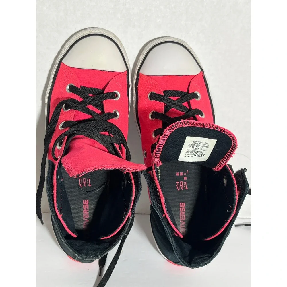 Converse Chuck Taylor All Star High Top Neon Pink‎ Black Sneakers Y2K Streetwear